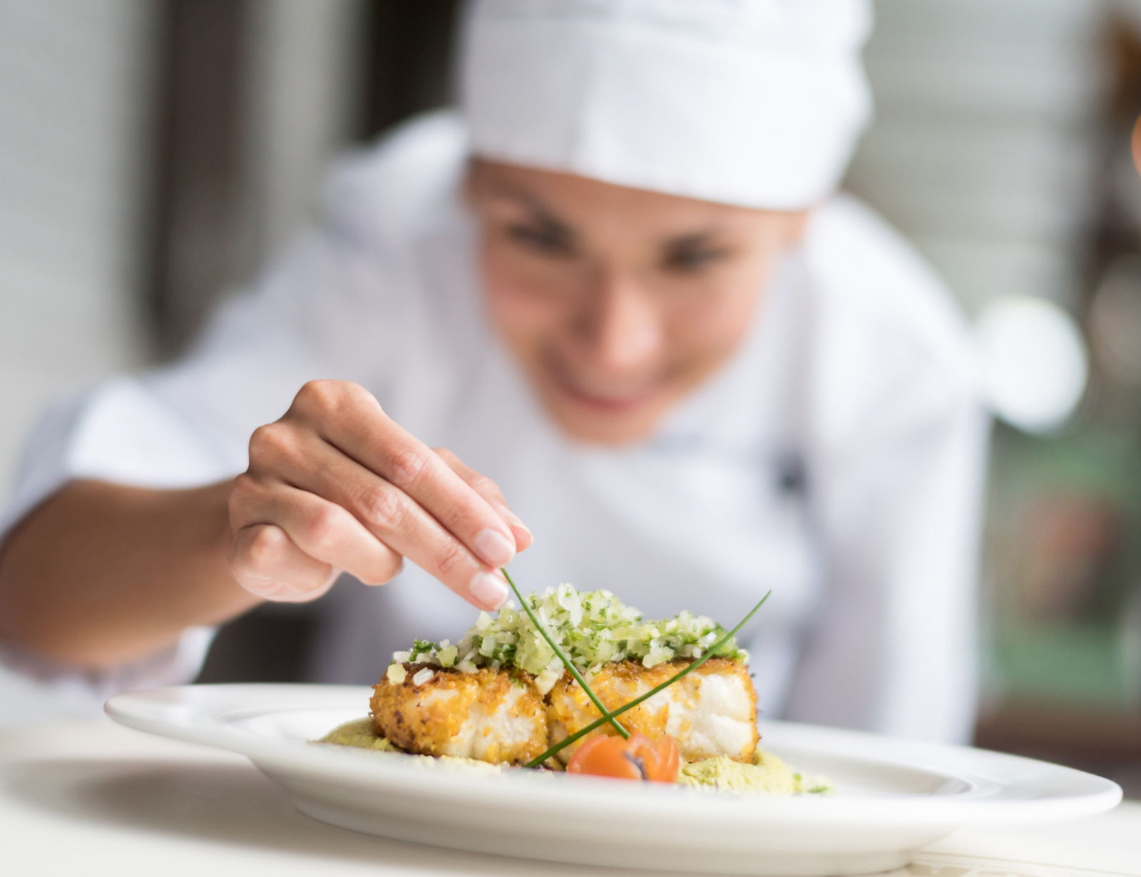 Food preparation at Life Care Gaynes Park Suites
